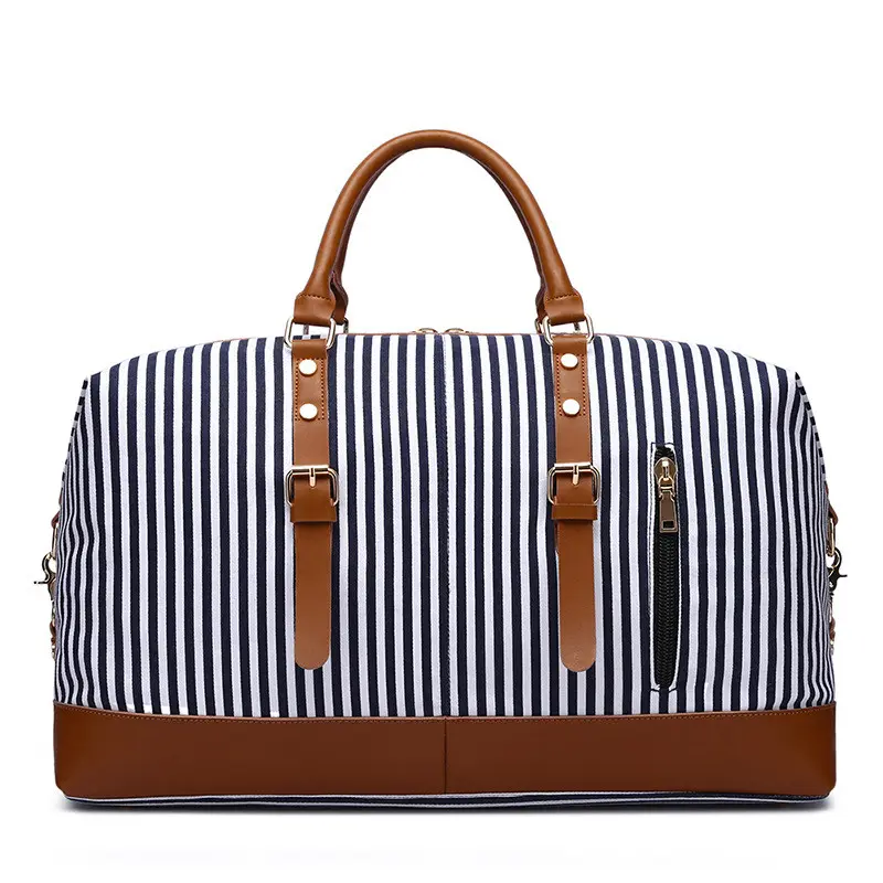 Striped Portable Messenger Travel Bag Bag