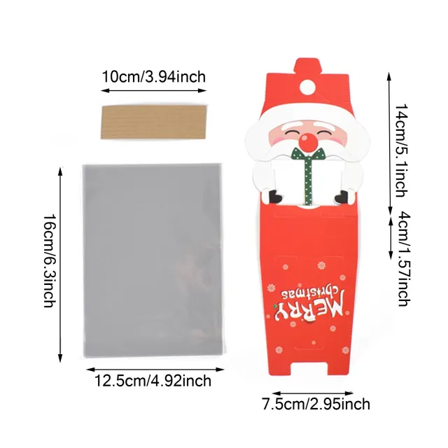 3D Christmas Goody Gift Boxes With Transparent Bags For Holiday Xmas Goodie Paper Boxes, School Classroom Party Favor Supply, Santa Claus Design Ca... 8 Boxes - Shop at LoveMi