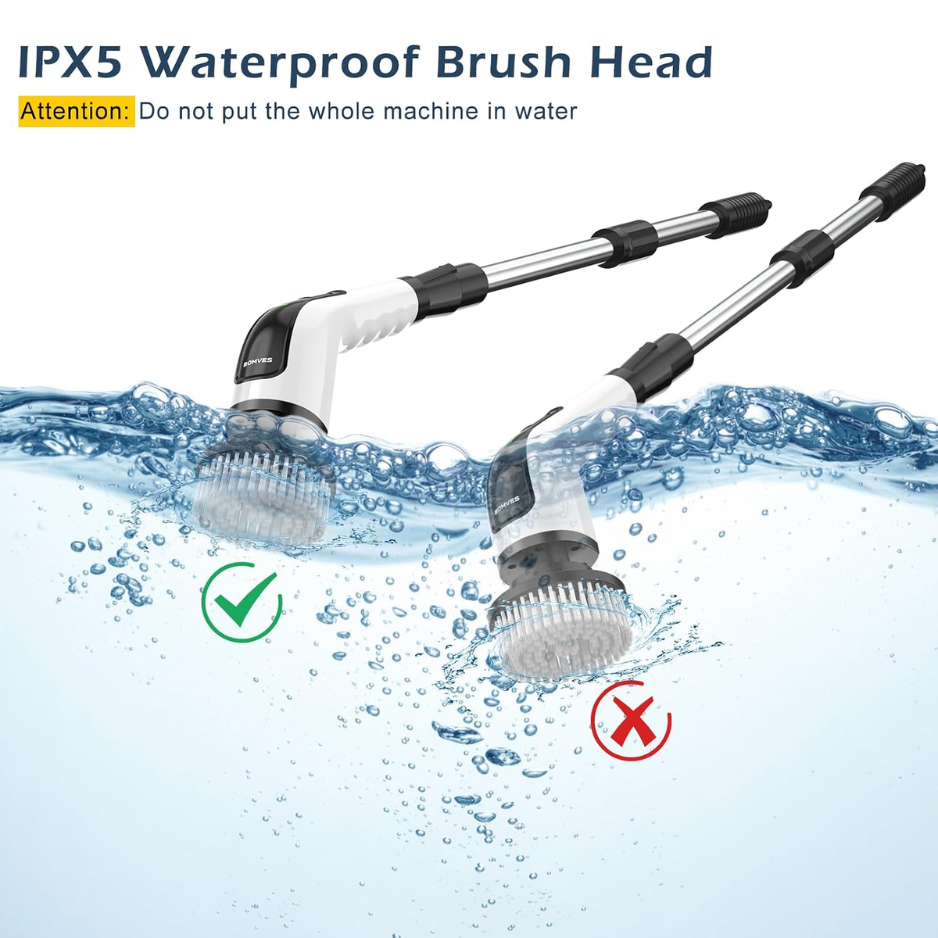 Spin Scrubber With Long Handle, Power Shower Cleaning Brush 5