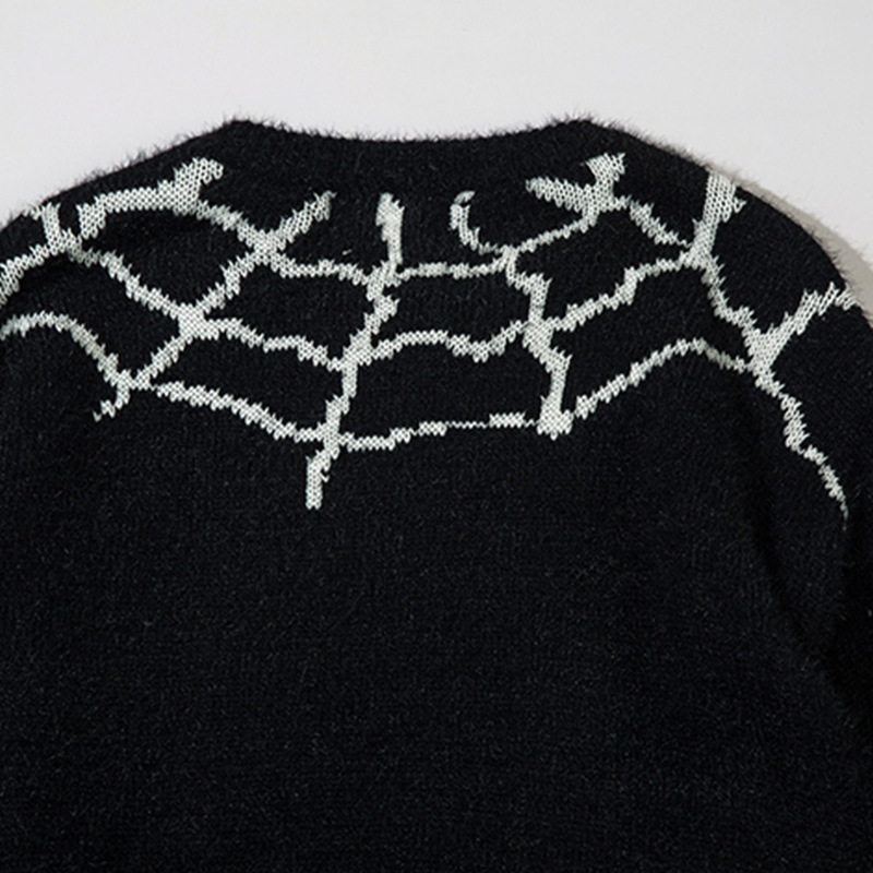 Title 5, Dark Spider Web Round-neck With Fleece Lining S...