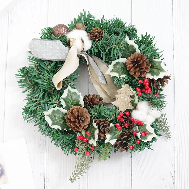 Creative Christmas Door Wreath Christmas Decoration Artificial Garland Wreaths For Car Home Window Wall Decoration – image 9