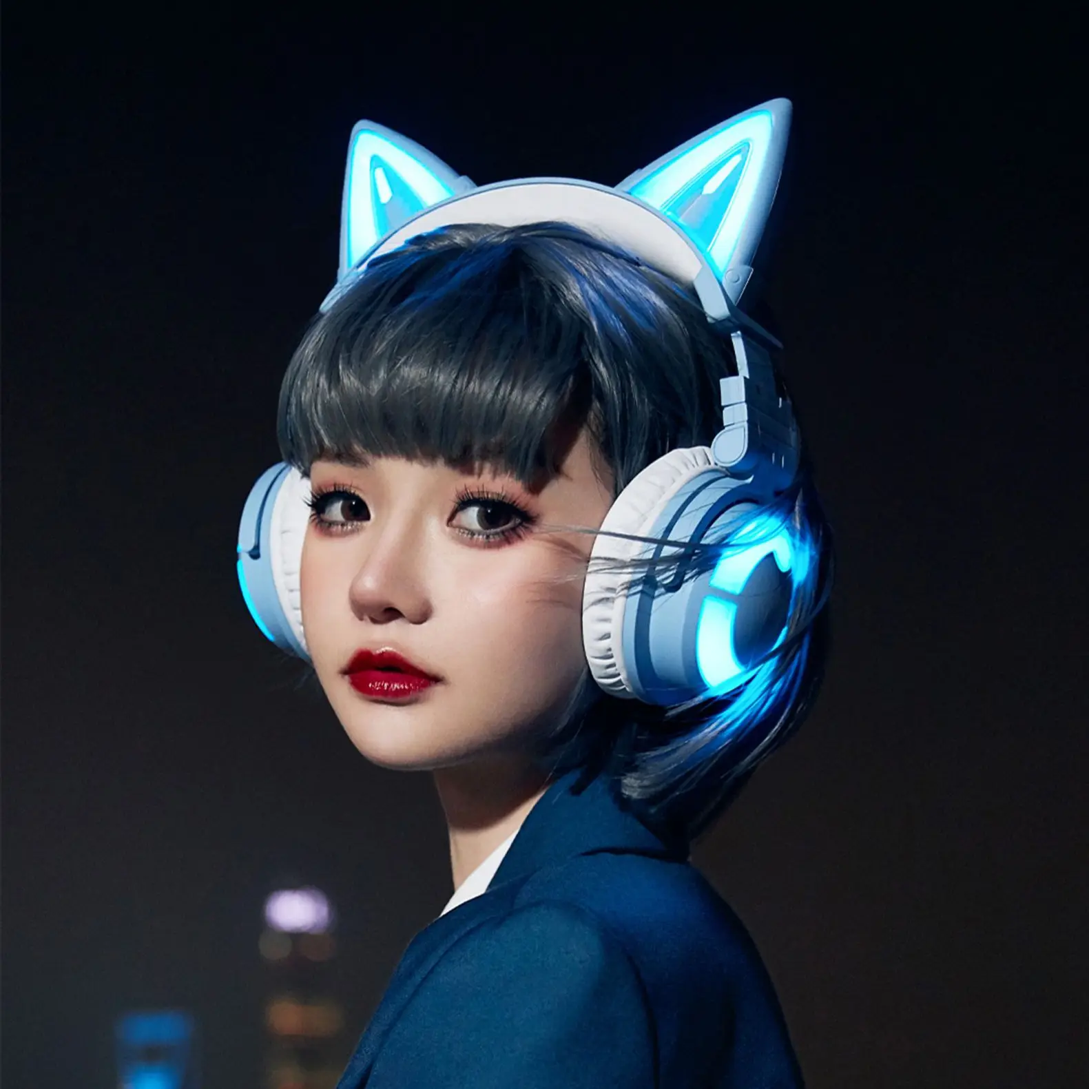 Cute Girl Game Gaming White Wireless Headset