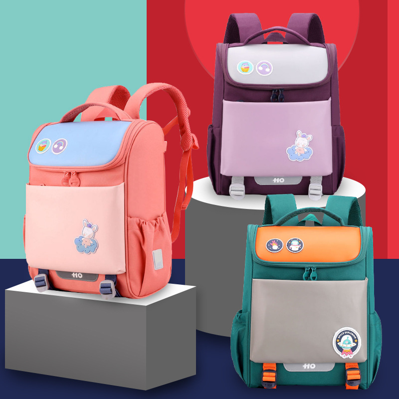 Primary School Students Shoulder Pad Children's Backpack Light Solid Color Primary School Bag — foto 3