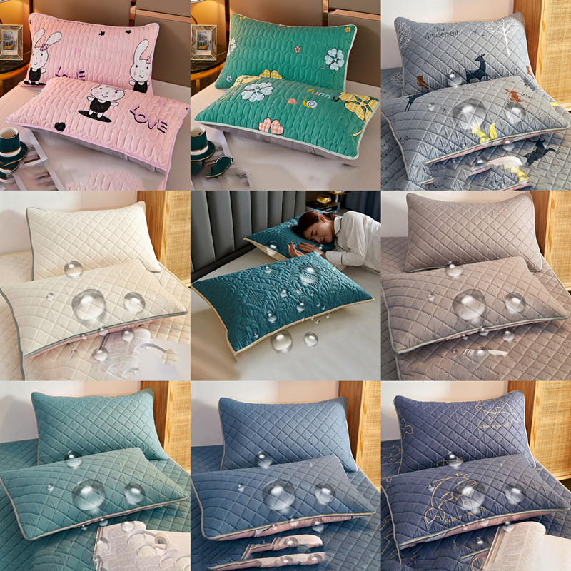 Pair Pack Waterproof Head Oil Resistant Latex Pillow Protectors