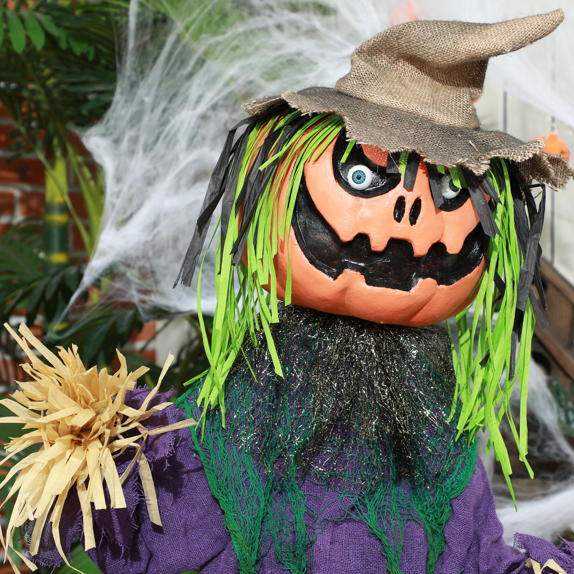 Pumpkin Scarecrow Halloween Electronic Animation Doll No. 36, With Glowing Eyes — image 4