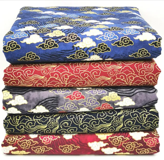 Hot Gold Printing Cloth Cloud Series Diy Handmade Patchwork Group Cotton 5Pieces 35X48Cm - Shop at LoveMi