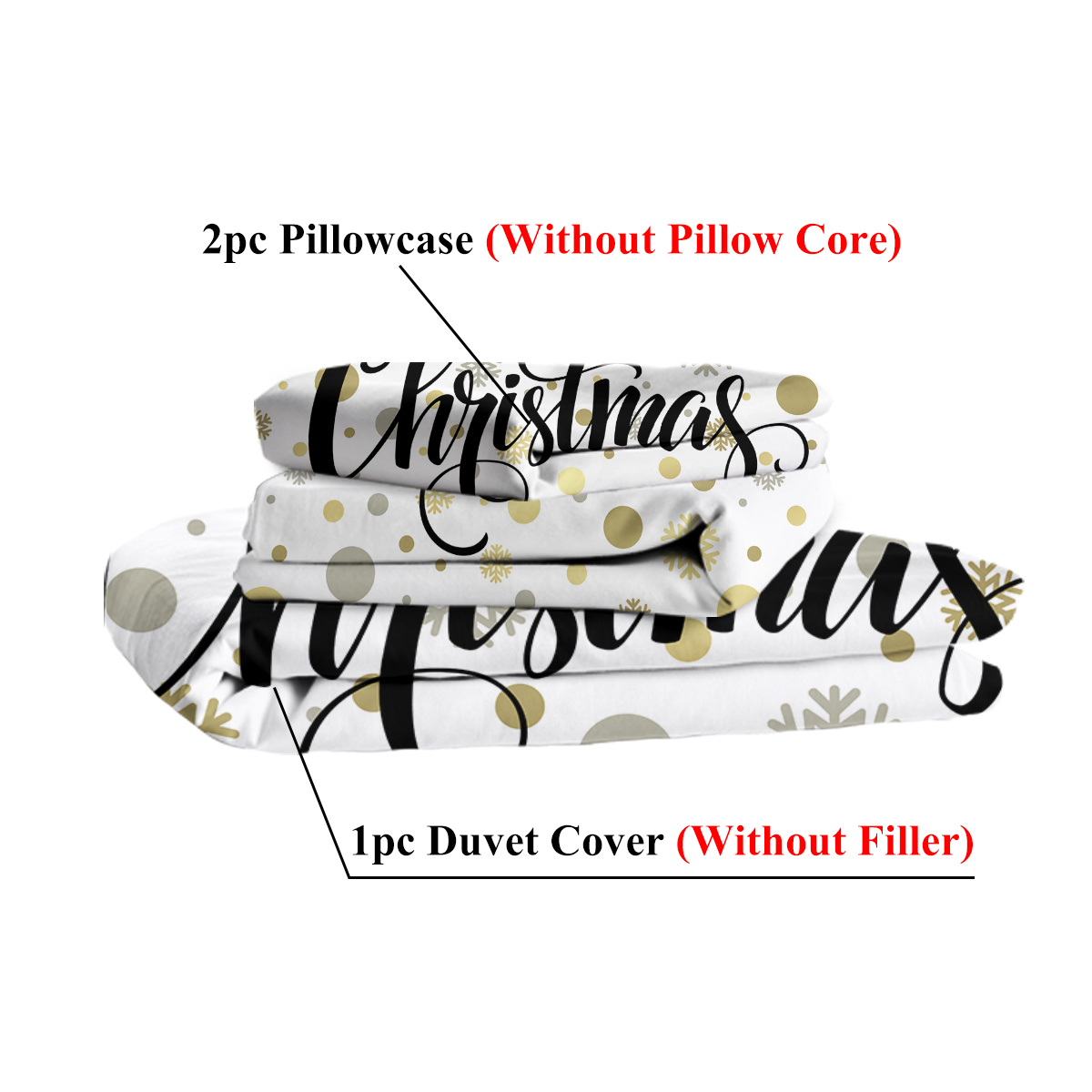 Duvet Cover Set Christmas Theme Merry Christmas Holiday Season Luxury... 6