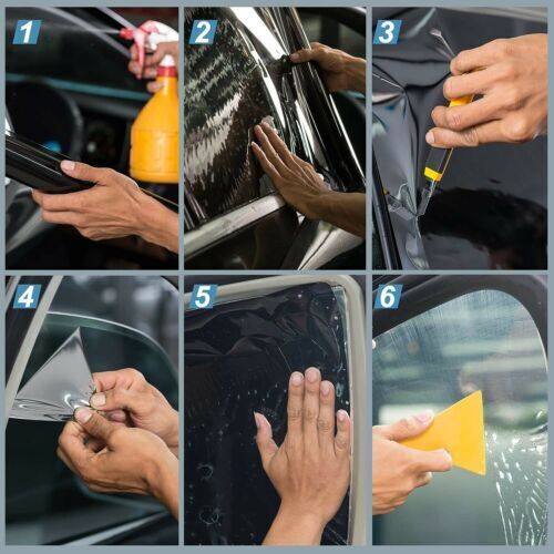 6M X 75CM CAR WINDOW TINT FILM KIT TINTING SUPER DARK BLACK LIMO IN TUBE — image 8