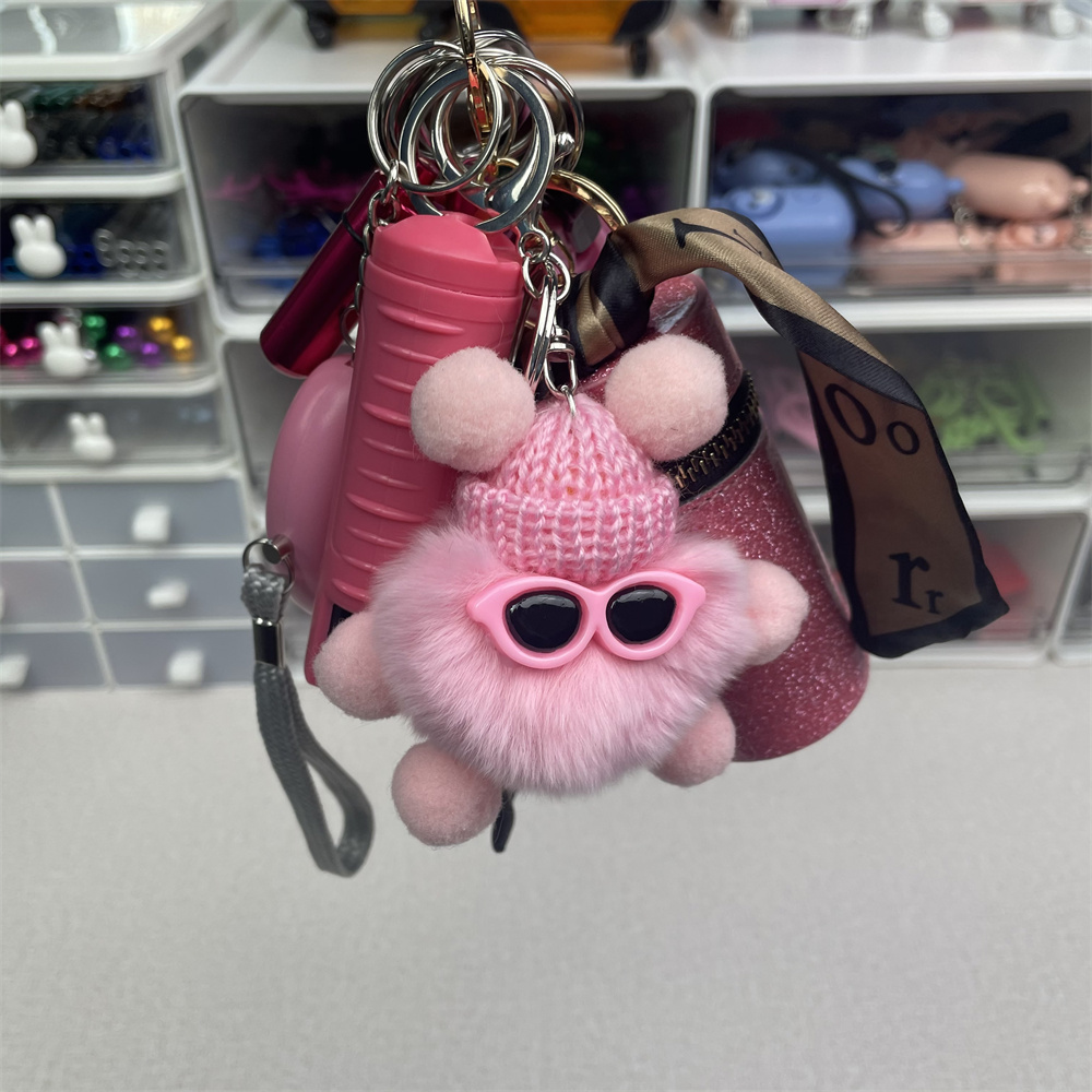 Hair Ball Lipstick Bag Bracelet Bracelet Key Chain Set