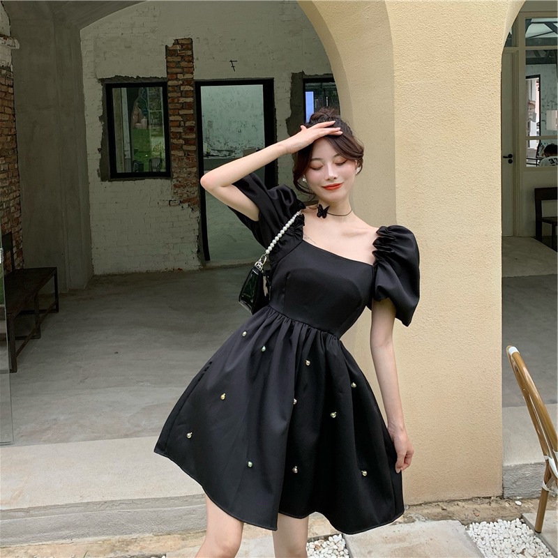 Plus Size Hepburn Style Princess Little Black Dress Fairy