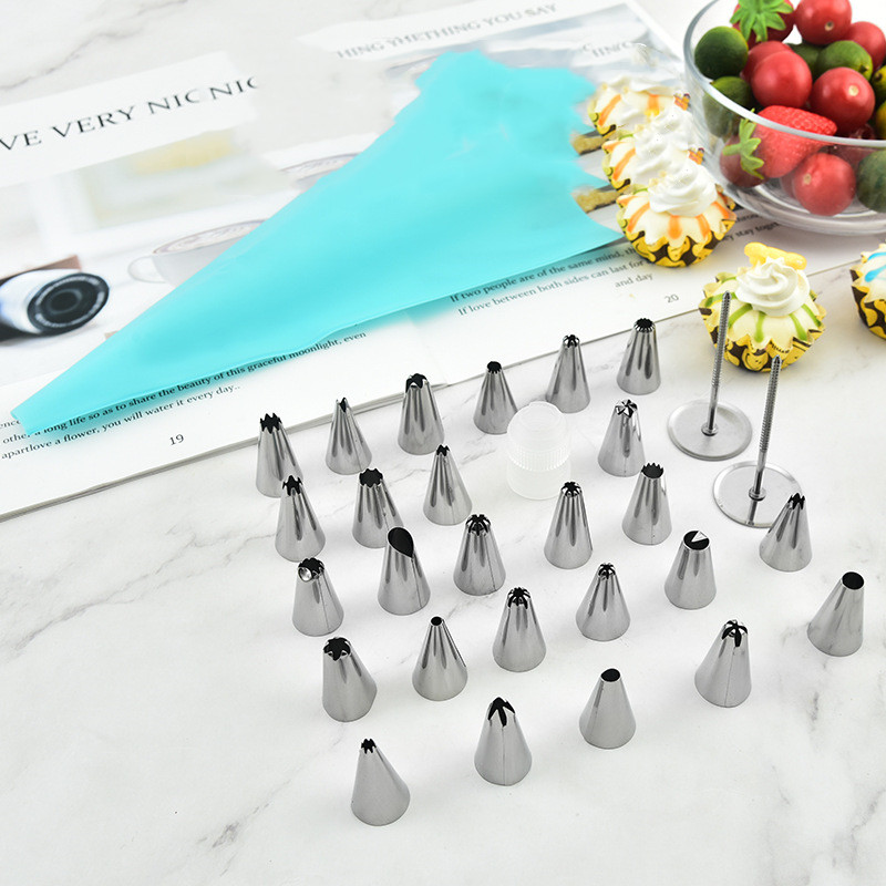 Stainless Steel Cake Cream Mounting Nozzle Set