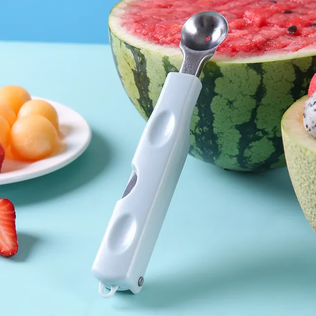 Stainless Steel Multifunctional Digging Spoon Light Blue - Shop at LoveMi