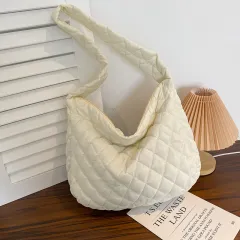 Warm Totes Shoulder Bags For Women Fashion Winter Shopping Bag - White - View 1