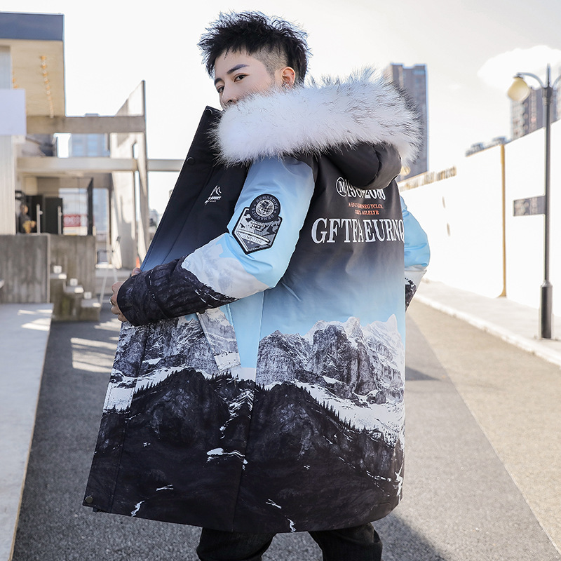 Winter New Snow Mountain Big Hair Collar Cap Medium Long