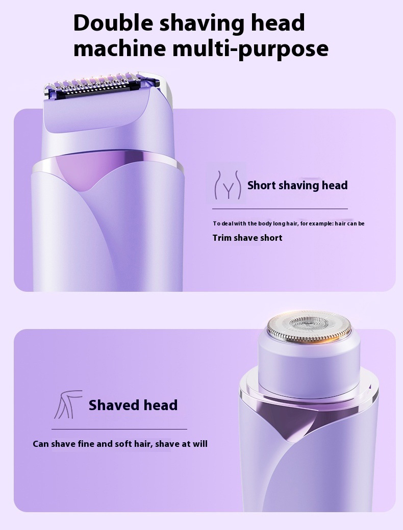 Women Mini Electric Hair Shaver,Double Head Electric Shaver