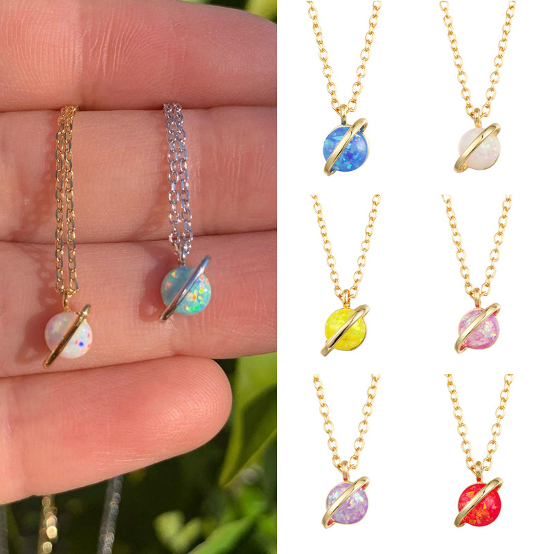 Wish Ebay Opal Planet Ins Wind Necklace