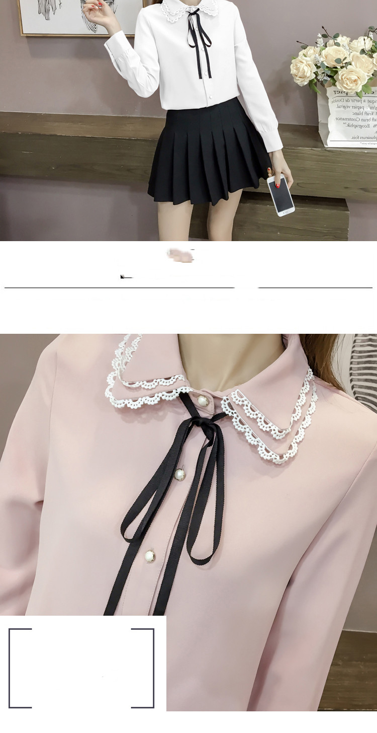 Title 2, Korean Style Loose Bow Shirt And Fleece Bottomi...