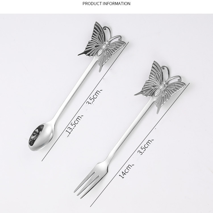 Title 1, Stainless Steel Spoon Fork Gift Cute Cartoon Bu...