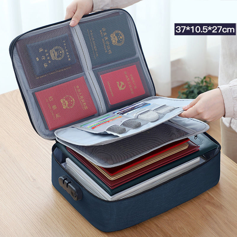 Thickened Document Storage Bag Multi-layer Large-capacity Multi-function Card Bag - Image 5