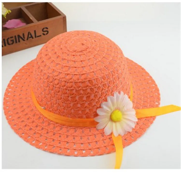 Straw Visor Beach Hat Straw Visor Beach Hat - Orange
