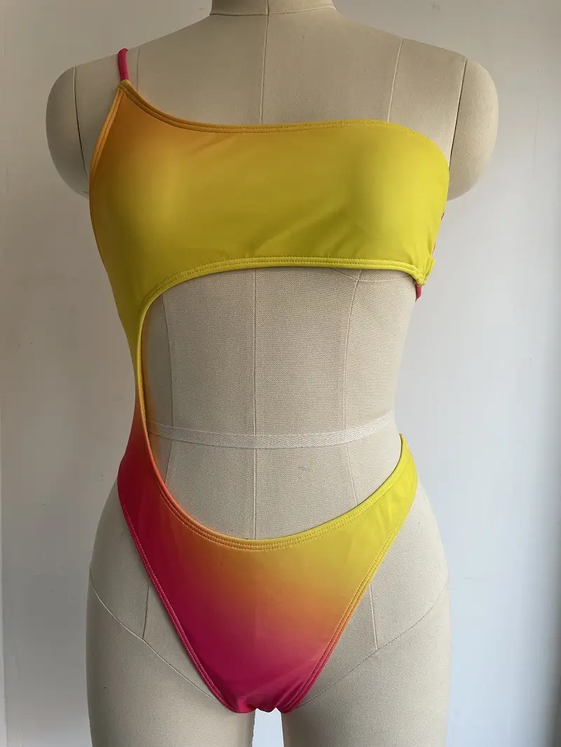 Women's One Piece Gradient Slimming Swimsuit
