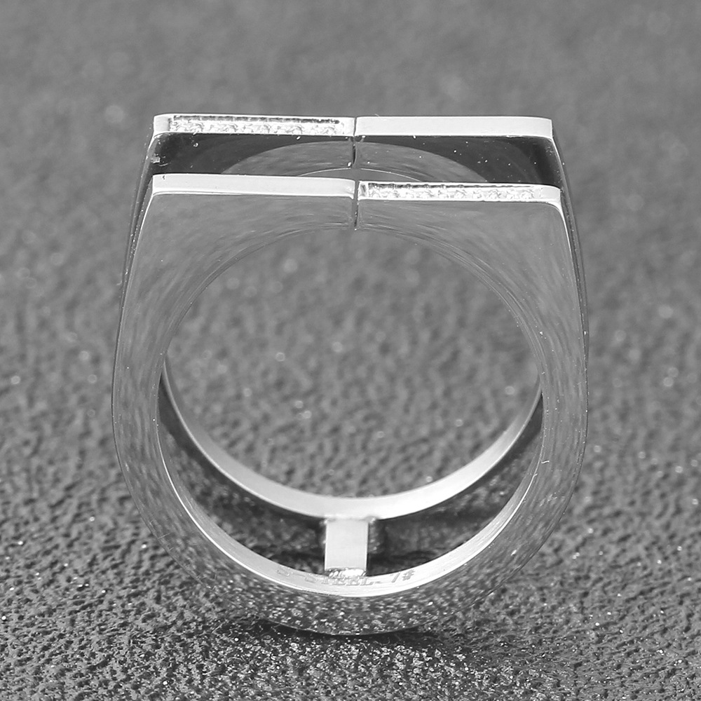 Title 8, Anillo de acero inoxidable de moda para hombre ...