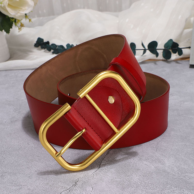 Title 1, EAM-PU Leather Belt With Large Slit Buckle