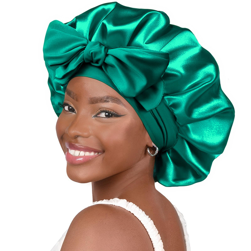 Silk Bonnet For Sleeping Women Satin Bonnet Double Layer Satin Lined Hair Bonnet With Tie Band Curly Hair - Image 23