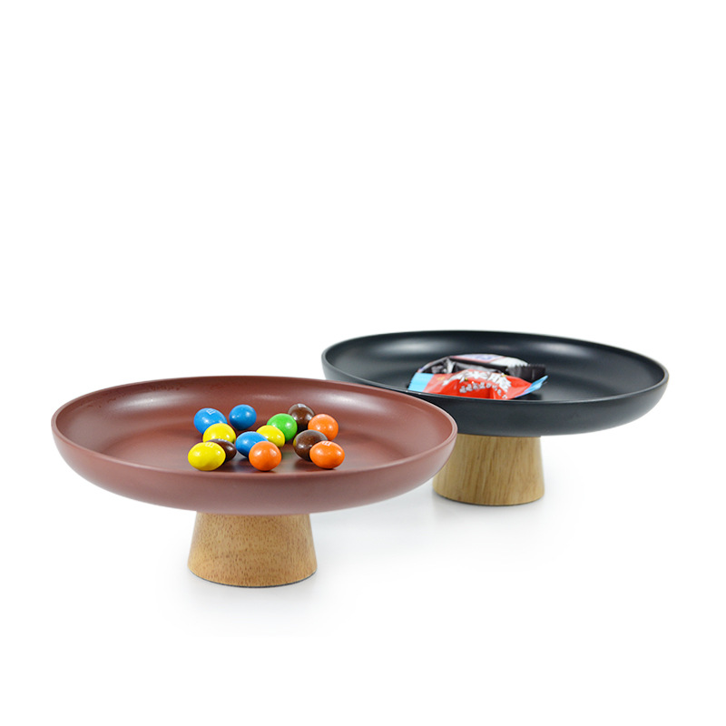 Title 3, Living Room Round Solid Wood Base Tray Desktop ...