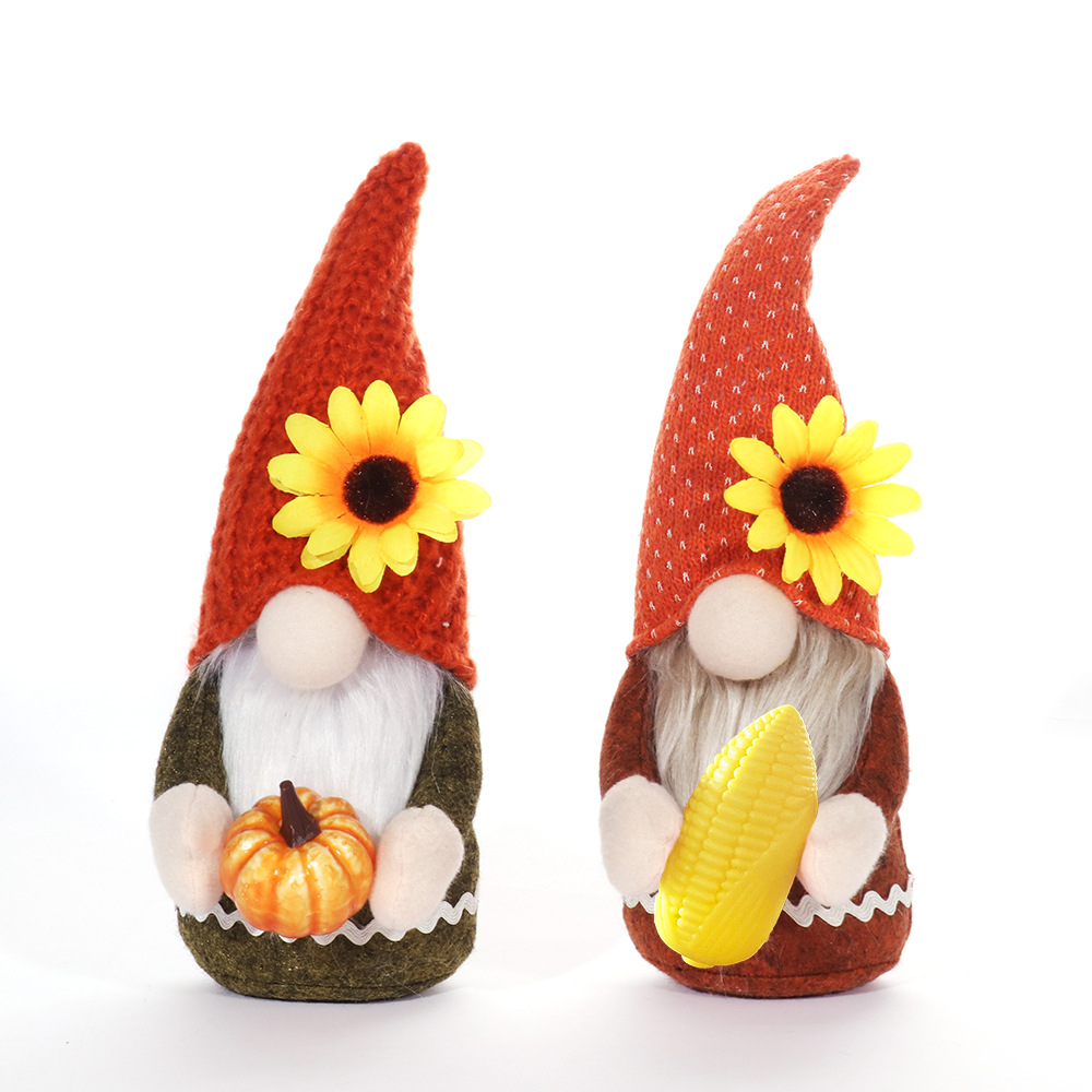 Title 6, Decorative Light-emitting Pumpkin Corn Doll Orn...