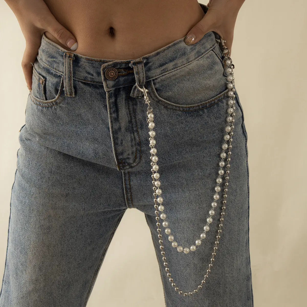 European And American Punk Hip-Hop Geometric U-Shaped Side Fringed Trouser Chain
