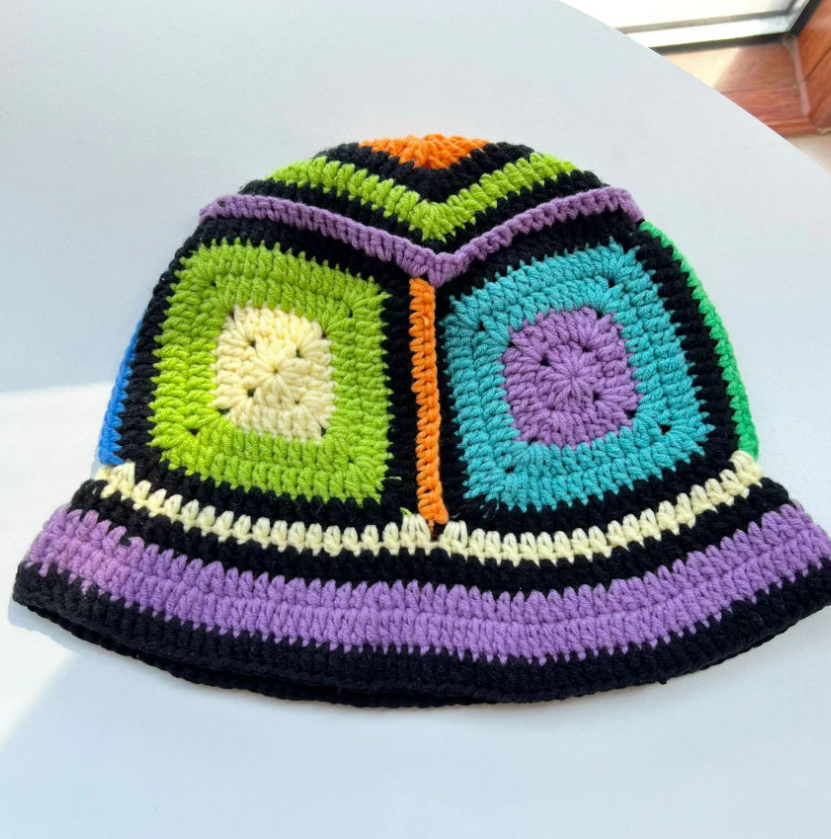 Knitted Fisherman Children's Face-showing Small Bucket Cap Sun Hat