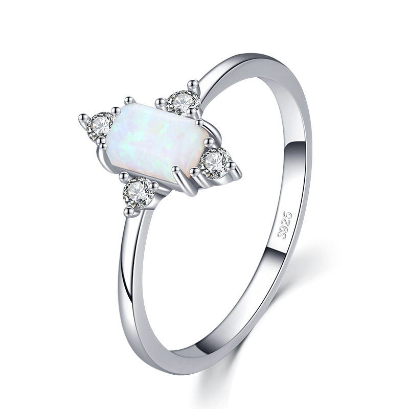 S925 Sterling Silver Vintage Opal Ring