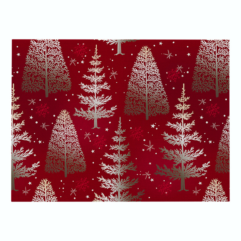 Title 19, Christmas Red Series Cotton And Linen Placemat