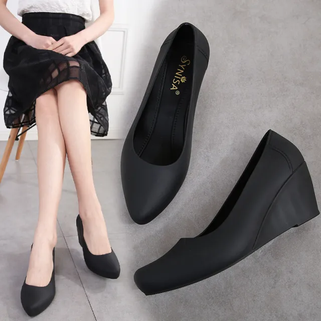 Sandals Women Han Xia Platform Wedge Heel Jelly Black - Shop at LoveMi