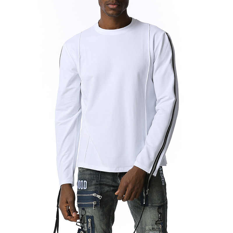 Young Men's Round Neck Long Zipper Hip-hop Casual Fashion Sweater