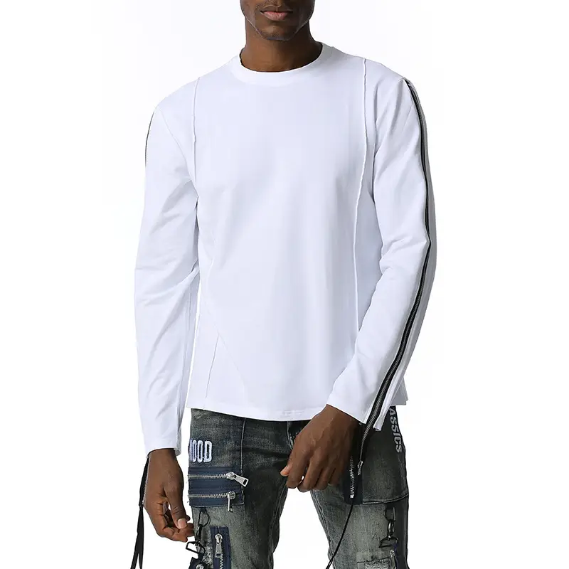 Young Men's Round Neck Long Zipper Hip-hop Casual Fashion Sweater
