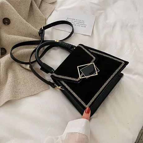 Frosted Small Square Bag - Black