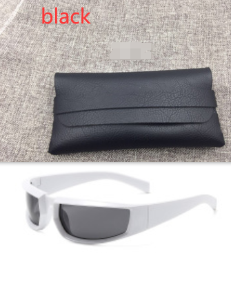 With glasses bag