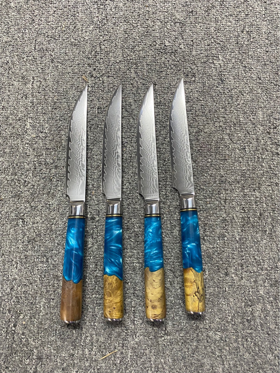 سكين مطبخ من الفولاذ المقاوم للصدأ الدمشقي