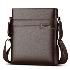 Horizontal Briefcases The First Layer Of Cowhide Business Leather - Coffee - View 1