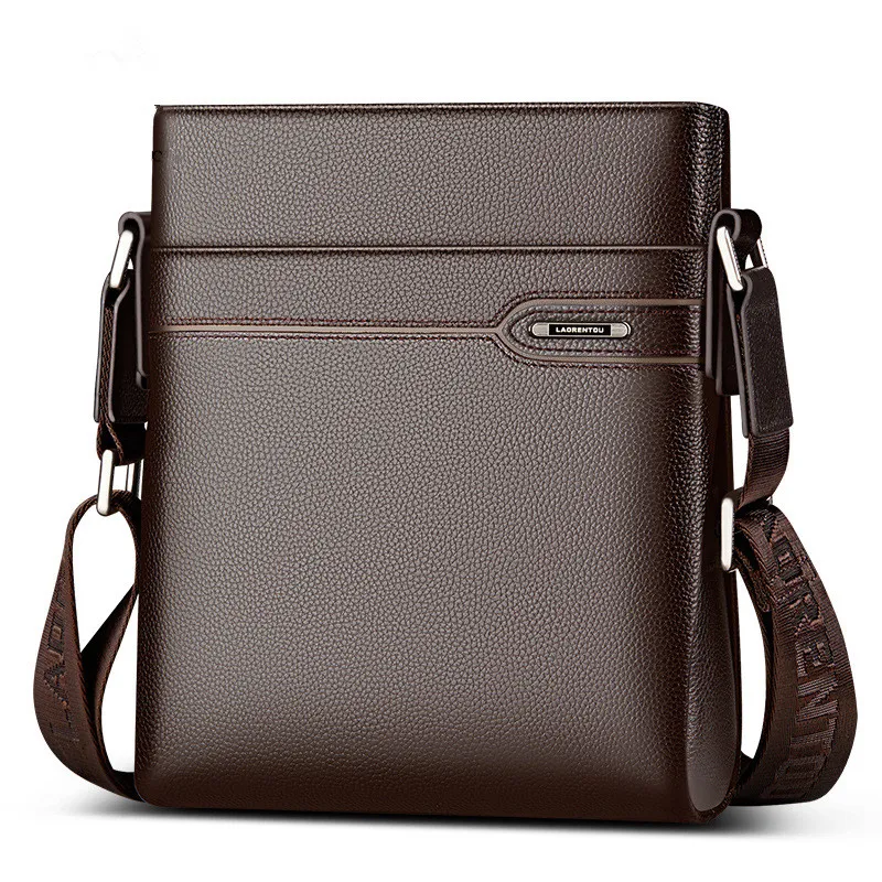 Horizontal Briefcases The First Layer Of Cowhide Business Leather - Coffee