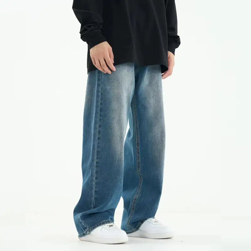 Loose Oversize Straight Washed Jeans