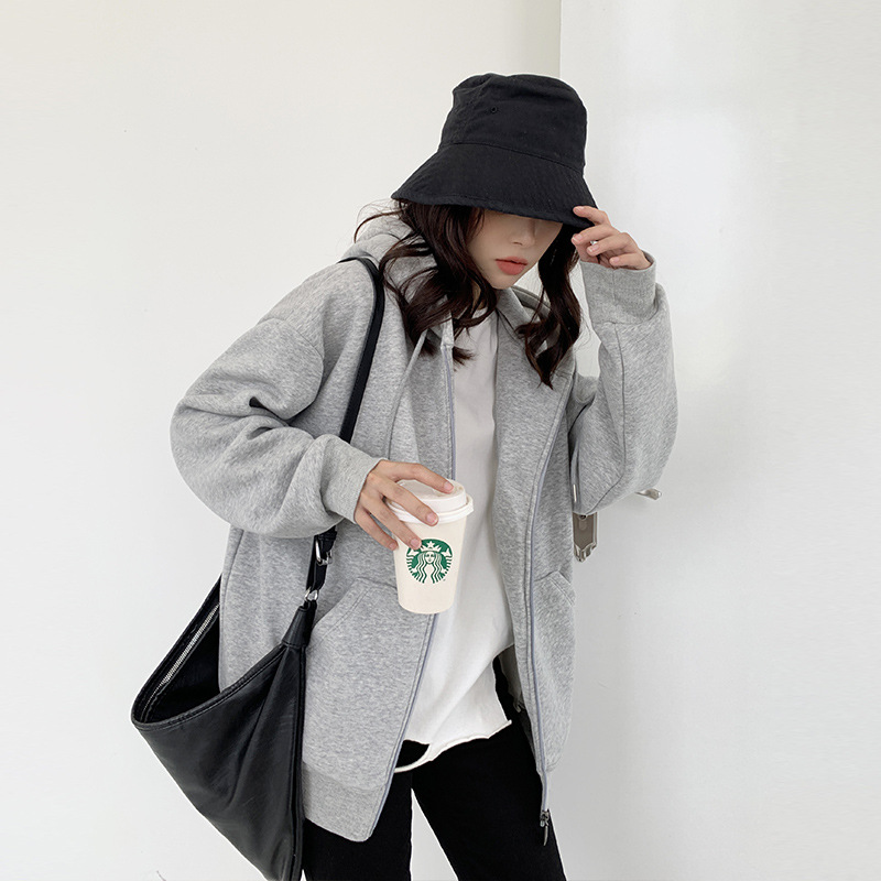 Hooded Creamy Creamy Yellow Sweatshirt Jacket