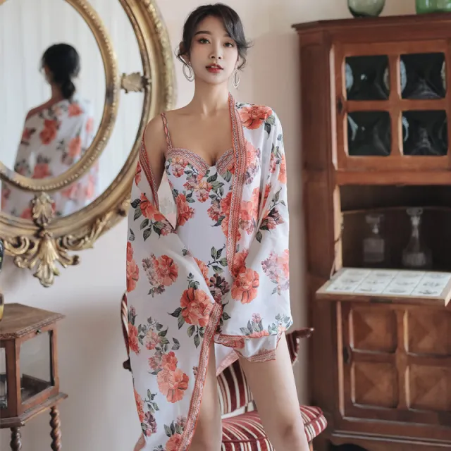 Korean Style Printed Halter Swimsuit Red - Shop at LoveMi