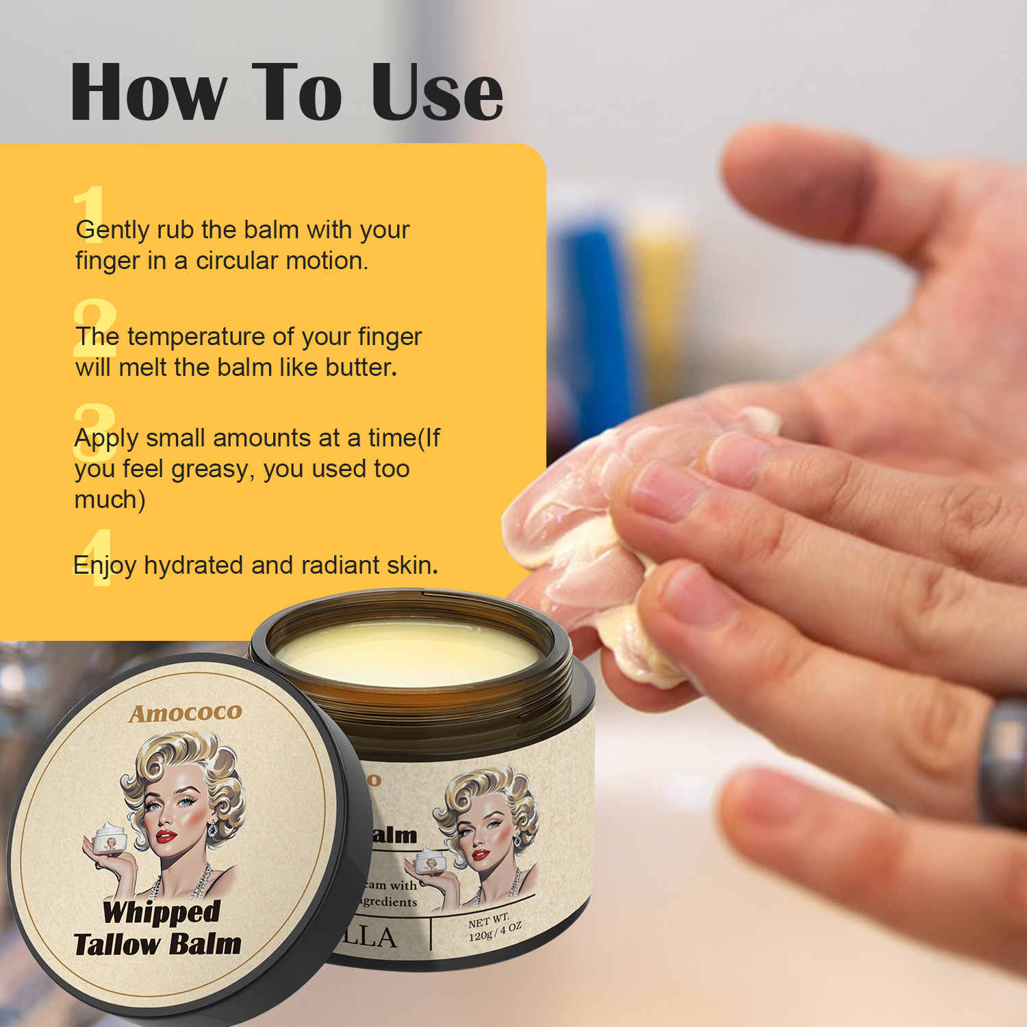 Only Supports Self Pickup With Waybill Amococo Whipped Tallow Balm Deep... 3