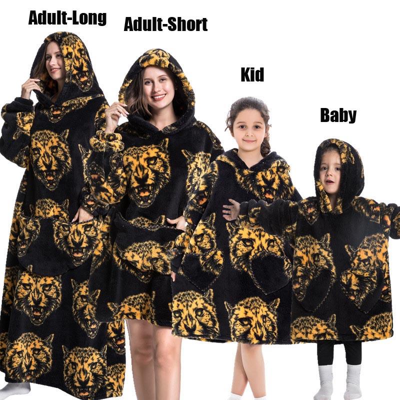 Leopard head warm clothes