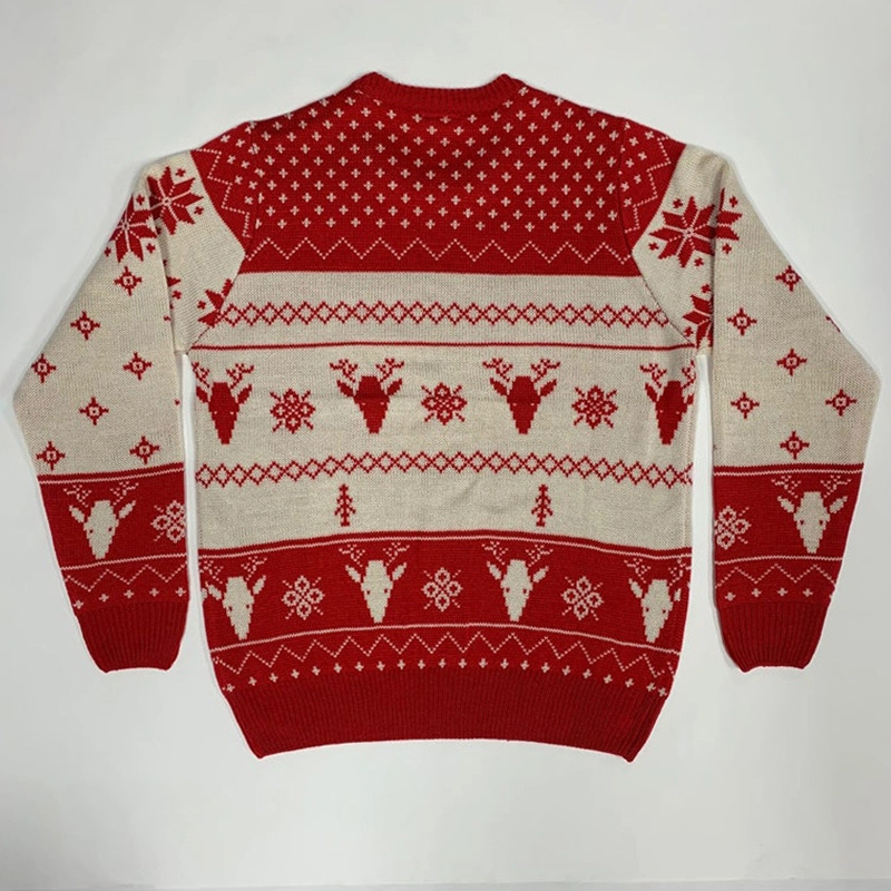 Pullover Crewneck Jacquard Christmas Sweater