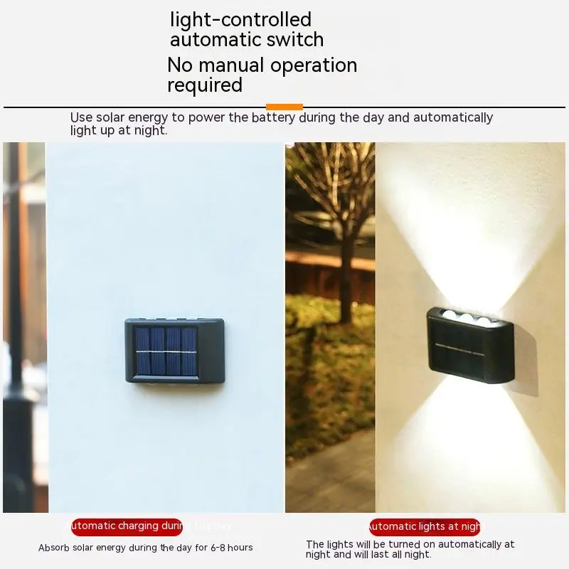 Solar Outdoor Yard Lamp Household Wall Lamp – image 4