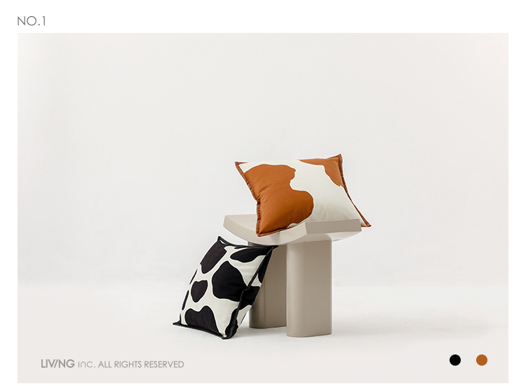 Title 9, Nordic Black And White Cows Pattern Pillow Mode...